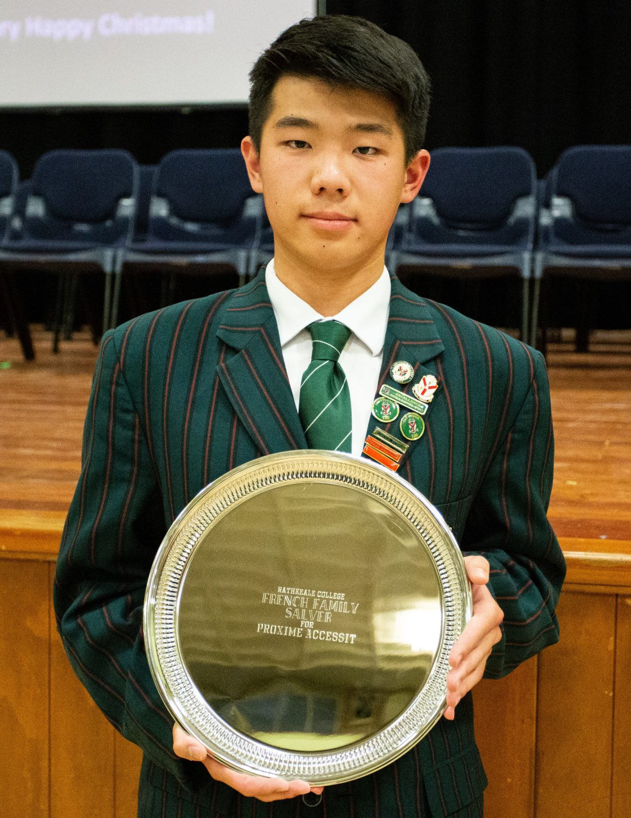 academic student with award